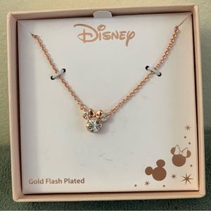 Disney's Minnie Rose Gold Flash-Plated Necklace - New.